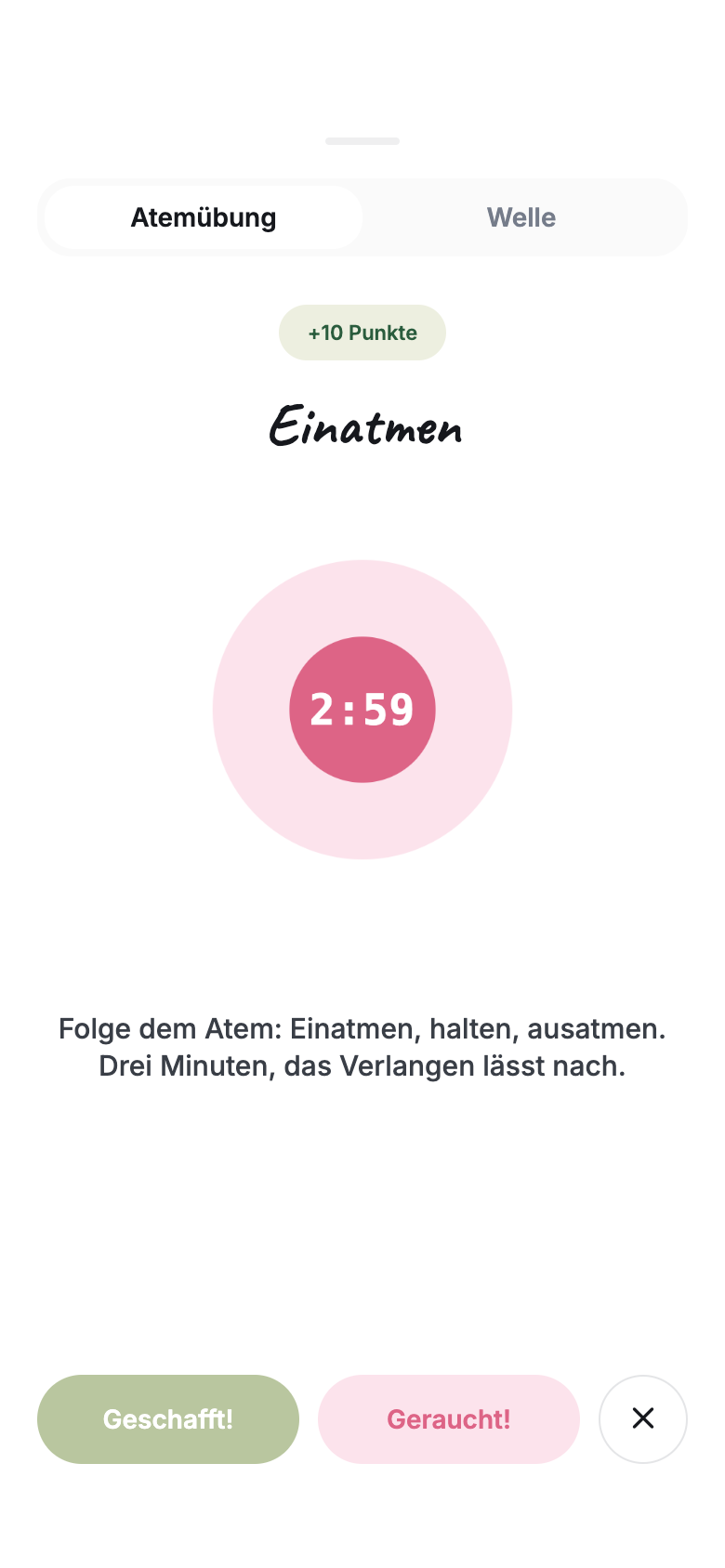 Atemübung mit Timer